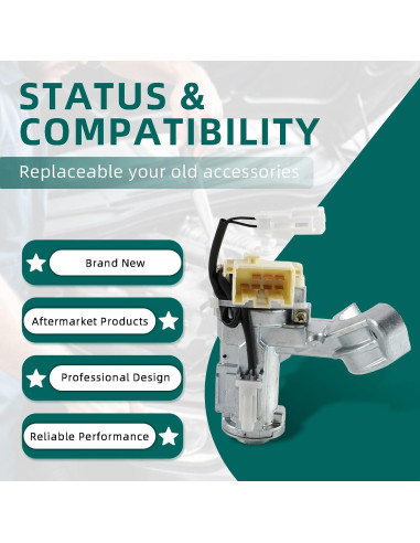 Interruptor de Cilindro de Bloqueo de Encendido AUTOKAY 45020-06-4 para Toyota Camry 2002-2006