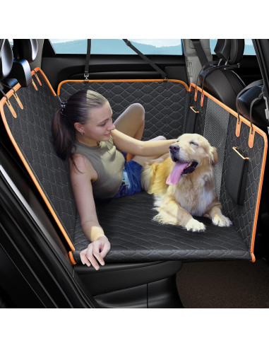 Funda de Asiento Trasero para Perros MIXJOY - Extensor Negro