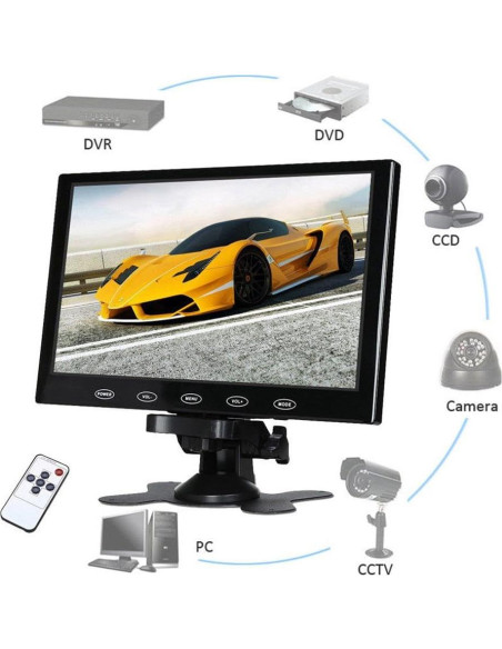 Monitor TFT LCD 7" SallyBest SY-305 HD 800x480 Portátil
