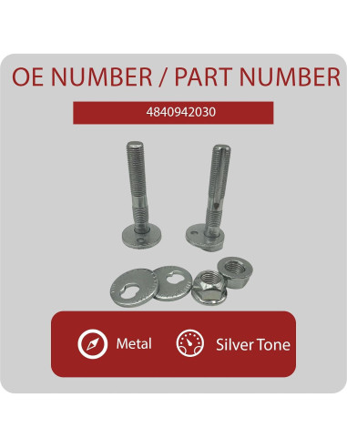 Pernos de Alineación Excéntrica HLVEAUTO para Camber Toyota