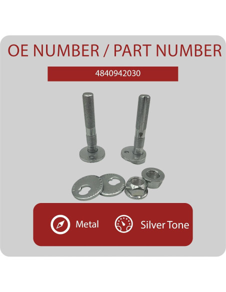 Pernos de Alineación Excéntrica HLVEAUTO para Camber Toyota