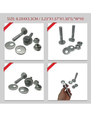 Pernos de Alineación Excéntrica HLVEAUTO para Camber Toyota