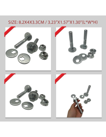 Pernos de Alineación Excéntrica HLVEAUTO para Camber Toyota