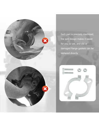 Kit de reparación de brida de escape Stacool 2.5" acero al carbono