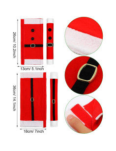 6 Fundas para Manijas de Refrigerador Boao Navidad Cinturones 2