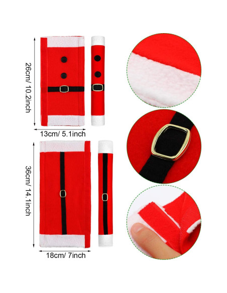 6 Fundas para Manijas de Refrigerador Boao Navidad Cinturones