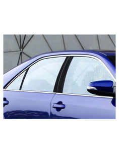 Moldura de Ventana Rvinyl para Toyota Camry 2007-2011 - Aluminio Negro Cepillado