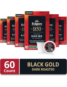 Café Folgers 1850 Black Gold Tostado Oscuro 60 Cápsulas K-Cup 2