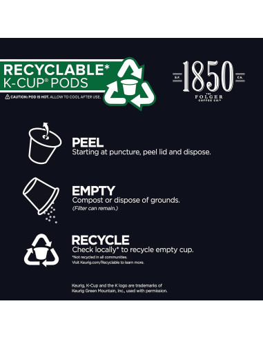 Café Folgers 1850 Black Gold Tostado Oscuro 60 Cápsulas K-Cup