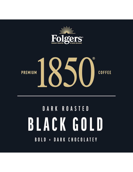 Café Folgers 1850 Black Gold Tostado Oscuro 60 Cápsulas K-Cup