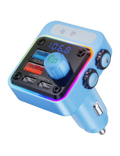 Transmisor FM Bluetooth Nulaxy BC91 54W Cargador 4 Puertos