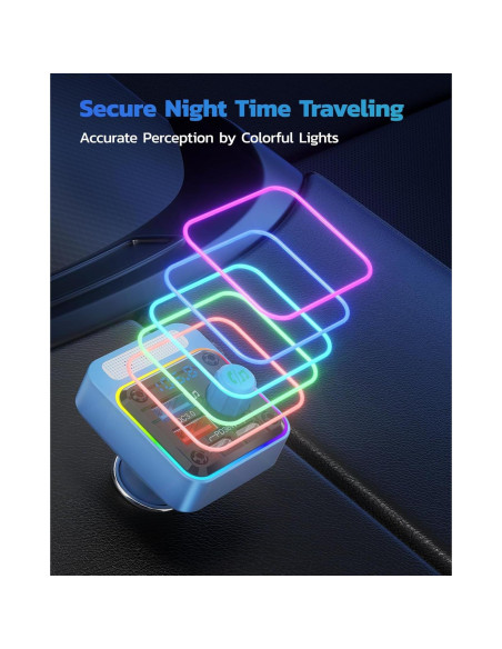 Transmisor FM Bluetooth Nulaxy BC91 54W Cargador 4 Puertos