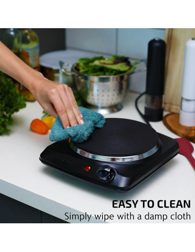 Cocina Eléctrica OVENTE BGS101B 1000W Hierro Fundido 22.86cm