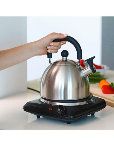 Cocina Eléctrica OVENTE BGS101B 1000W Hierro Fundido 22.86cm