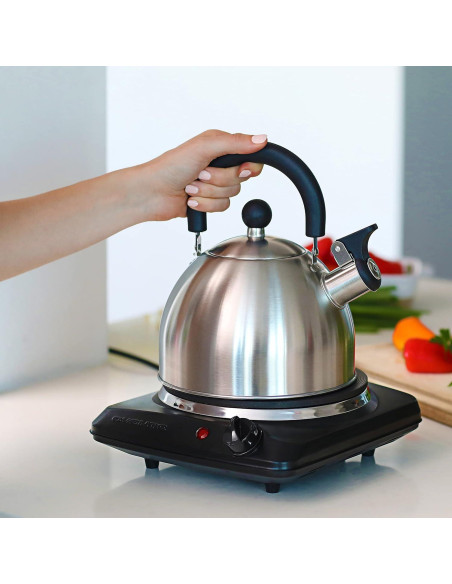 Cocina Eléctrica OVENTE BGS101B 1000W Hierro Fundido 22.86cm