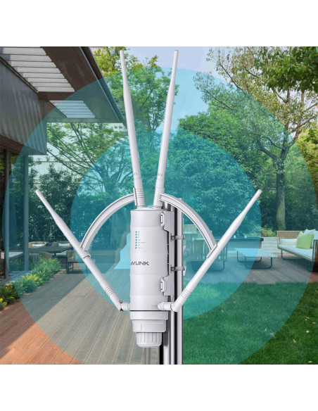 Extensor de WiFi Exterior WAVLINK AC1200 Doble Banda IP65