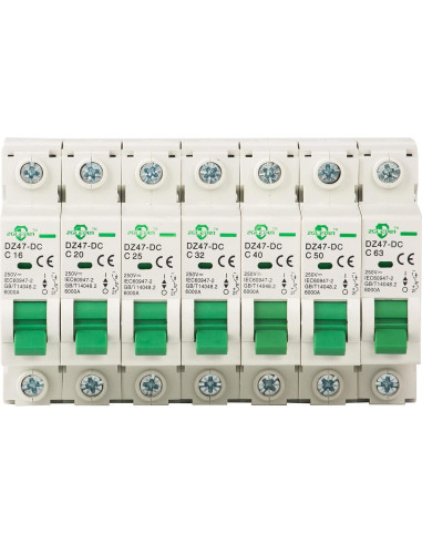 Disyuntor Miniatura DC 10A ZGLEDUN 1 Polo 110-250V 6kA