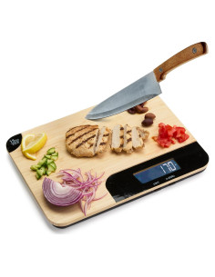 Tabla de Cortar de Bambú con Balanza Sharper Image 15 kg