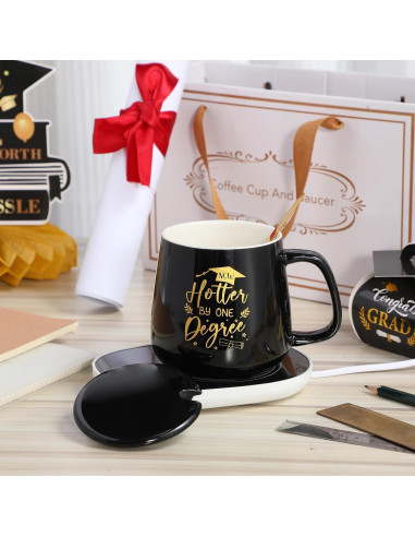 Set Taza de Cerámica de Graduación Baderke con Calentador