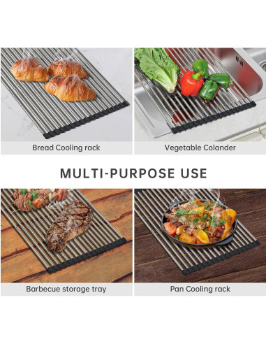 Escurridor de Platos Enrollable CHIRISEN 54x32.5 cm Antideslizante