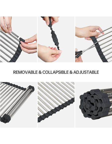 Escurridor de Platos Enrollable CHIRISEN 54x32.5 cm Antideslizante