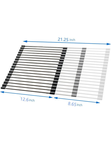 Escurridor de Platos Enrollable CHIRISEN 54x32.5 cm Antideslizante