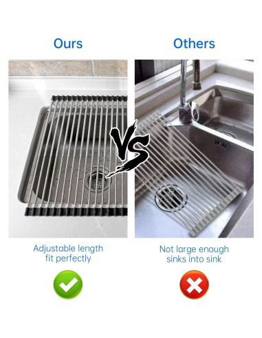 Escurridor de Platos Enrollable CHIRISEN 54x32.5 cm Antideslizante