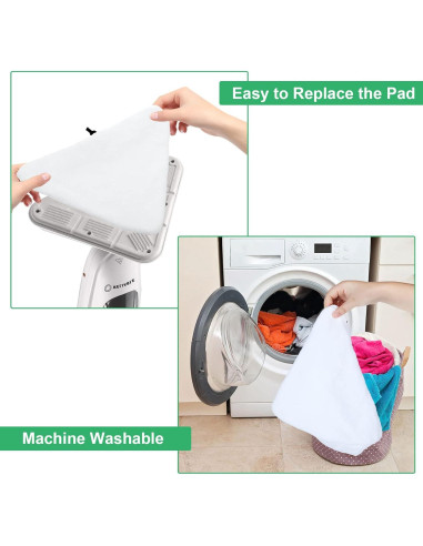 12 Almohadillas Reemplazo Microfibra para Mop Vapor Steamboy