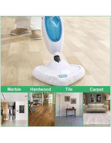 12 Almohadillas Reemplazo Microfibra para Mop Vapor Steamboy