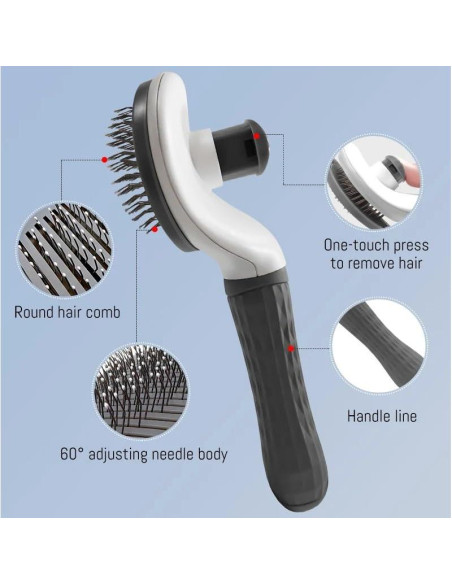 Cepillo Autolimpiante SLPET para Perros y Gatos - 13.9x23.7cm Cepillo Autolimpiante SLPET para Perros y Gatos - 13.9x23.7cm