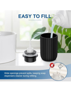 Dispensador de Jabón Espumoso Cerámica Dlirho 355 ml Negro 2