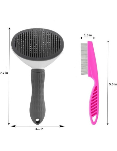 Cepillo Autolimpiante SLPET para Perros y Gatos - 13.9x23.7cm