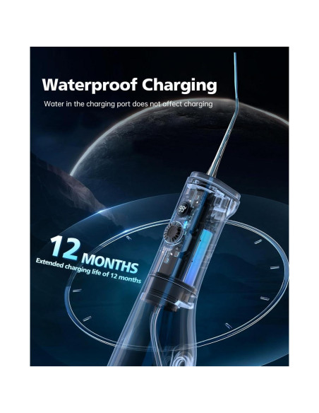 Irrigador Dental Portátil SEESMILE Negro 300 ML 100 Modos IPX7