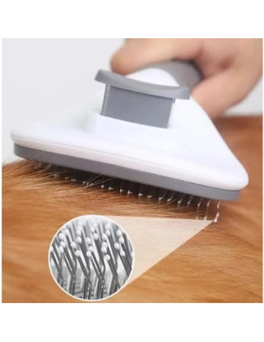 Cepillo Autolimpiante SLPET para Perros y Gatos - 13.9x23.7cm