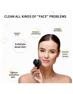 Cepillo Facial Beomeen 2 en 1 con Cerdas de Carbón de Bambú 2