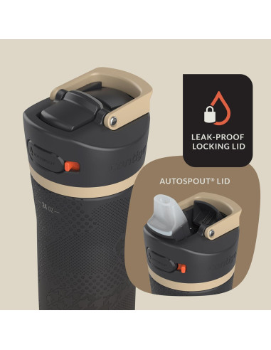 Botella de Agua Contigo Ashland 24oz Acero Inoxidable Regaliz