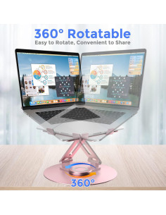 Soporte Giratorio para Portátil Epherie Rosa 10-17" Ajustable 2