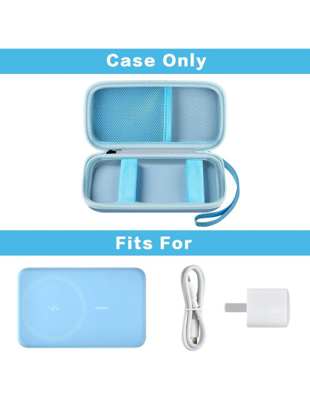 Funda Casmilee para Batería Anker 10,000mAh Inalámbrica Azul