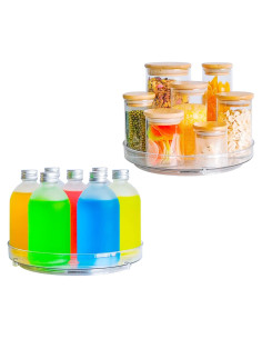 Organizador Giratorio Roninkier 22.86 cm Transparente - Paquete de 2