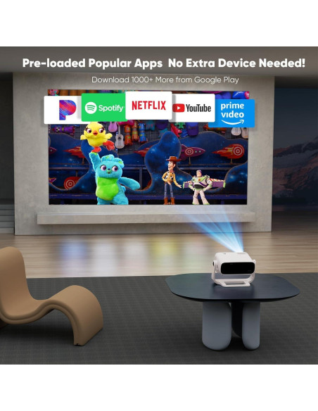 Proyector Inteligente Wielio 2025 Nativo 1080P Soporte 4K WiFi 6