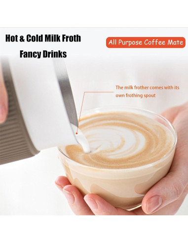 Máquina de Espresso DITOSH 2-en-1 con Espumador de Leche Blanco