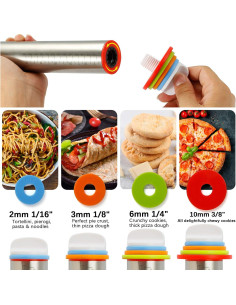 Conjunto de Horneado MIKULA: Rodillo Acero Inoxidable 44.2 cm 2