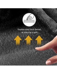 Sudadera Manta FUSSEDA Grande Forro Polar Gris Oscuro 2