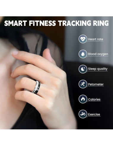 Anillo Inteligente GANSI IP68 Monitoreo Salud y Sueño