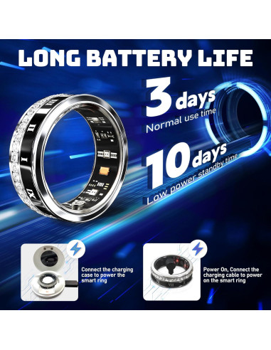 Anillo Inteligente GANSI IP68 Monitoreo Salud y Sueño