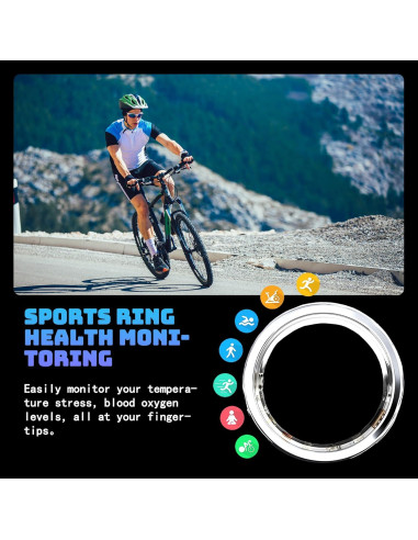Anillo Inteligente GANSI IP68 Monitoreo Salud y Sueño