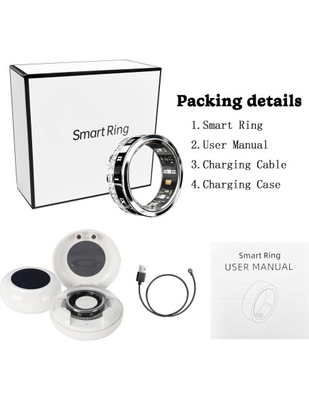 Anillo Inteligente GANSI IP68 Monitoreo Salud y Sueño