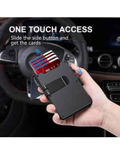 Billetera AirTag KIKVES para hombres con bloqueo RFID, azul marino 2