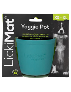 LickiMat Yoggie Pot - Comedero Lento para Perros - Turquesa
