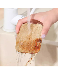 Juego de 4 Esponjas de Luffa Natural DSkoiph para Ducha 2
